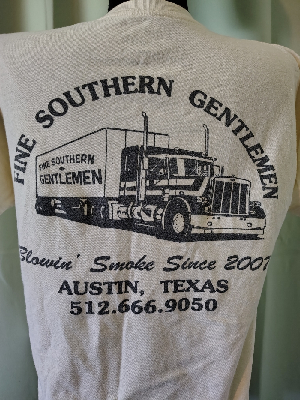 "Blowin' Smoke Since 2007" Cream Graphic Tee T-shirt - Austin, Texas Women Small